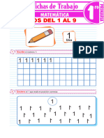 Números Del 1 Al 9 para Primer Grado de Primaria