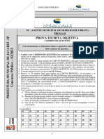 Consulpam 2023 Prefeitura de Jacarei SP Agente Municipal de Mobilidade Urbana Prova