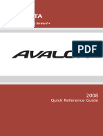 2008 - Avalon - Quick Ref Guide