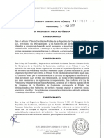 Disposiciones para Promover La Protección y Conservación de Cuencas Acuerdo 19-2021