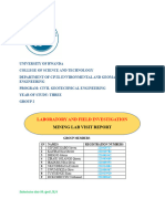 Mining Lab Report