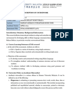 Description of Coursework - Final Assessment (Kehidupan Hujung Minggu Saya) 40%