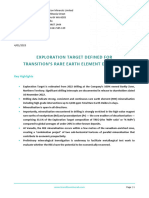 Transition Minerals REE Exploration Target 1