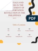 Potentials and Barriers in The Advancement of Transportation Revolution in The Philippines