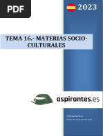 Tema 16. Guion Del Aspirantes Sobre Materias Socio Culturales 10-04-2023