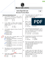 Ionic Equilibrium - Practice Sheet