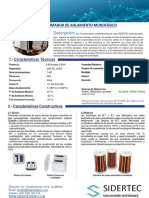 Transformador de Aislamiento Monofásico Solido Sidertec Thabna