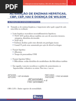 07 - Resumo - Ext 2023 - Alteracao de Enzimas Hepaticas, CBP, Cep, Hai e Doenca de Wilson