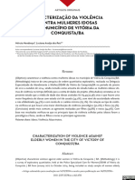 Caracterização Da Violência Contra Mulheres Idosas No Município de Vitória Da Conquista:ba