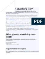 What Is An Advertising Text