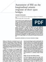 Assessment of SSI On The Longitudinal Seismic Response of Short Span Bridges