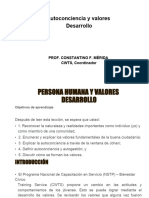 Autoconciencia y Desarrollo de Valores