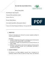 Informe Determinación de Colesterol Total, HDL y LDL