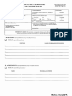 Donald W Molloy Financial Disclosure Report For 2010