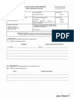 Simeon T Lake Financial Disclosure Report For 2010