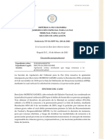 MÁXIMO RESPONSABLE. Sentencia TP-SA-RPP 230 Moreno Jaimes