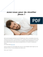 Avez Vous Peur de Reveiller Jesus