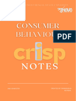 Crispnotes-Consumer Behaviour - West Bengal State University by Swaranava Mondal (2nd Sem)