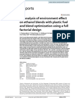 An Analysis of Environment Effect On Ethanol Blends With Plastic Fuel and Blend Optimization Using A Full Factorial Design