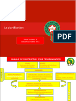 La Planification 2 Licence B Octobre 2015