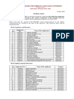 Ph.D. Applicants Exempted List