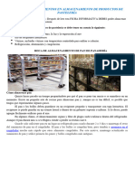 Normas y Procedimientos en El Almacenamiento de Productos de Pastelería