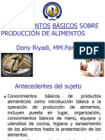 Conocimientos Básicos de Productos Alimenticios