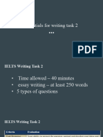 Essentials For Writing Task 2 (Essay)