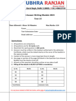 PSIR Answer Writing Module 2023: Test 15