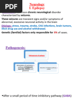 Neurology I. Epilepsy