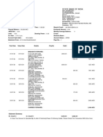 Statement of Account: State Bank of India