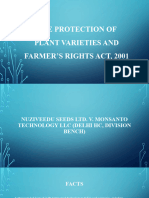 The Protection of Plant Varieties and Farmer'S Rights Act, 2001