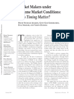 Does Timing Matter?: Market Makers Under Extreme Market Conditions