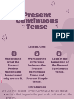 Purple Illustrative Grammar Present Perfect Continuous Tense Presentation