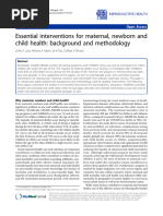 Essential Interventions For Maternal, Newborn and Child Health: Background and Methodology