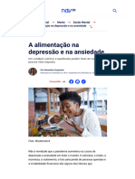 A Alimentação Na Depressão e Na Ansiedade - Nav Dasa