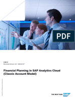 Financial Planning in SAP Analytics Cloud (Classic Account Model)