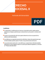 Clase Actitudes Del Demandado (Excepciones, Contestacion de Demanda, Allanamiento, Rebeldia)