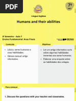 Humans and Their Abilities: 2 Bimestre - Aula 7 Ensino Fundamental: Anos Finais