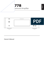 AV Surround Amplifier: Owner's Manual