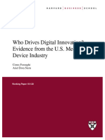 Who Drives Digital Innovation? Evidence From The U.S. Medical Device Industry