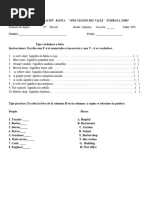 Examen de Ingles 7, 8,9 CEB JCV - Doc IV PARCIAL