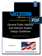 General Public Address and Intercom System Design Guidelines