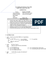 Soal UJIAN SEKOLAH BAHASA INGRIS