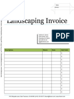 Landscaping Invoice 29