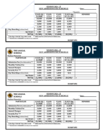 Fee Schedule Sample