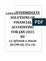 Solution of Financial Accounting Jan 2023