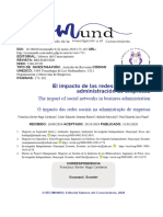 El Impacto de Las Redes Sociales en La Administración de Empresas