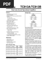 TC913A/TC913B: Dual Auto-Zeroed Operational Amplifiers