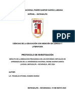 Mediación Pedagógica en Los Entornos Virtuales de Aprendizajes de La Universidad Nacional Padre Gaspar García Laviana